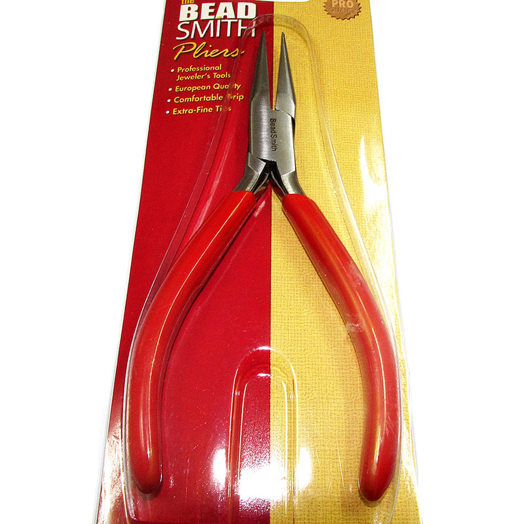 Chain nose long pliers Professionally Prepared for Jewelry Making PL1020, BeadSmith, Length 143 mm (5.6 inch), Jewelry making  - 1 piece