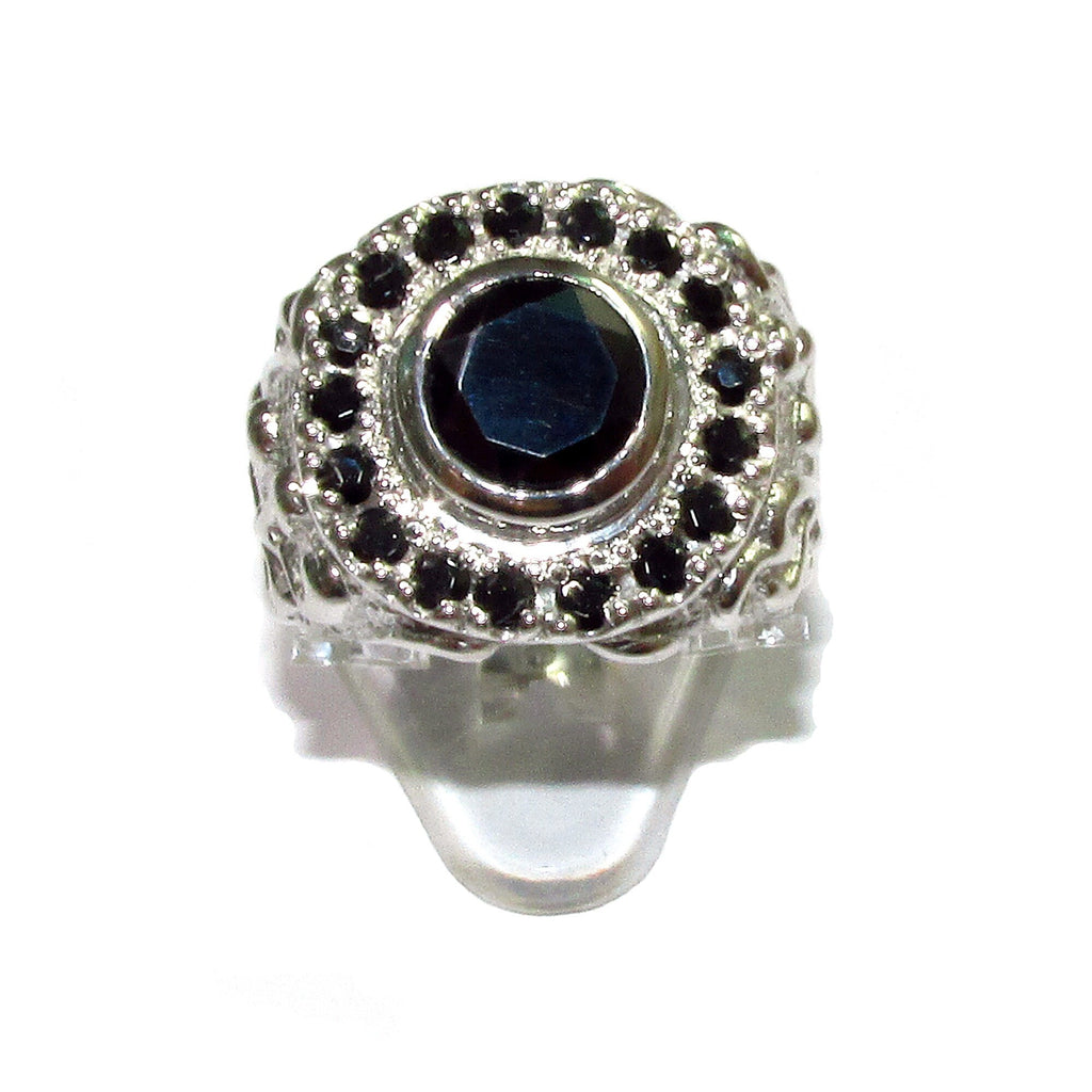 Black onyx man ring 925 sterling silver size 9 1/2, Handmade ring, single copy, sterling silver, natural onyx, man ring, black gemstone