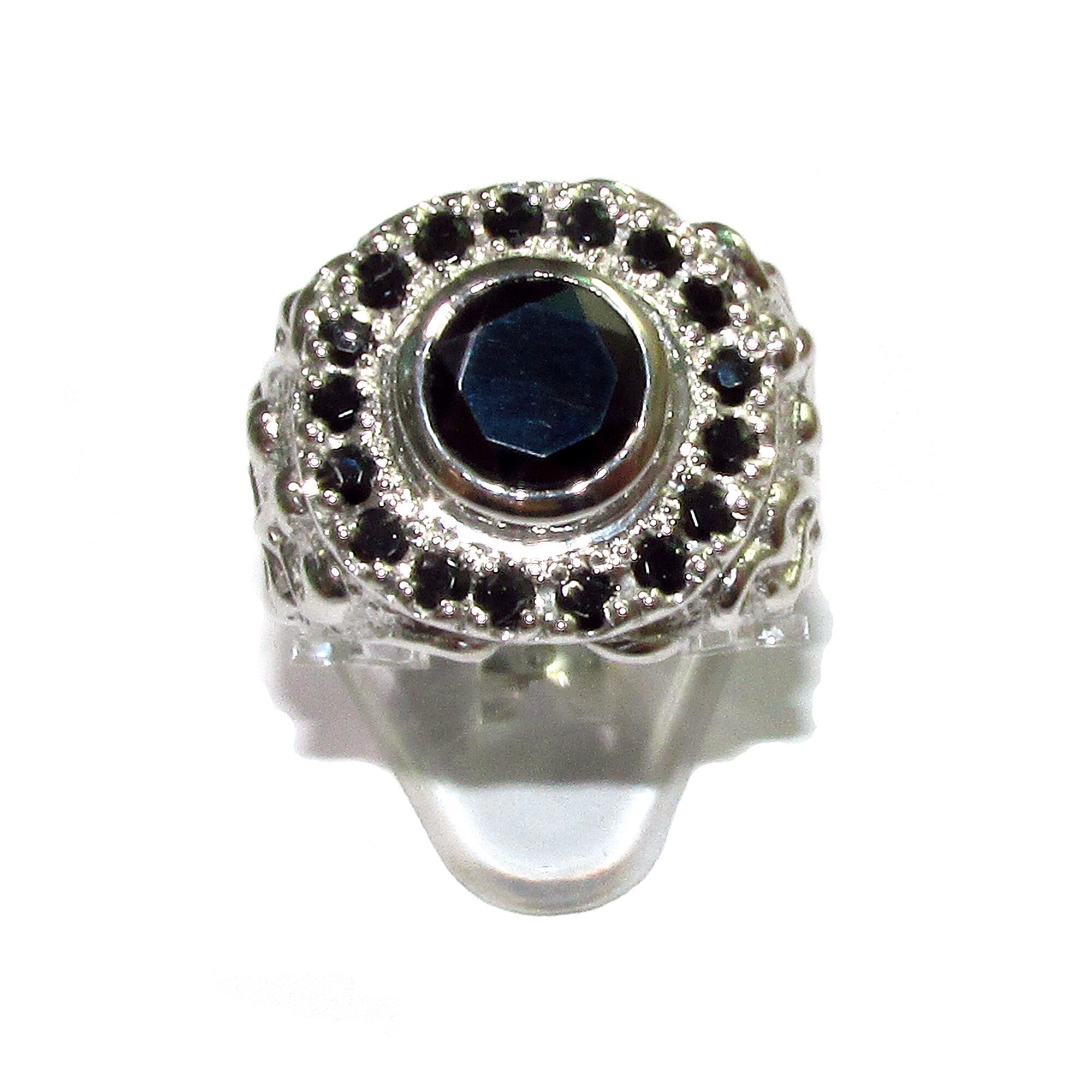 Black onyx man ring 925 sterling silver size 9 1/2, Handmade ring, single copy, sterling silver, natural onyx, man ring, black gemstone