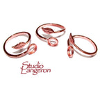 14K Rose gold filled open blank ring with bezel cup 6 mm, base ring, Setting, bezel cup, ring gold filled, Jewelry making - 1 piece