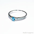Blue topaz ring 925 sterling silver size 5 1/2, Handmade ring, single copy, sterling silver, Blue topaz ring, silver ring, gemstone