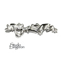 925 Sterling Silver Hook Eye Frog Clasps, Silver clasp, Jewelry making, Hook eye clasp, Sterling silver, Frog clasp - 1 piece