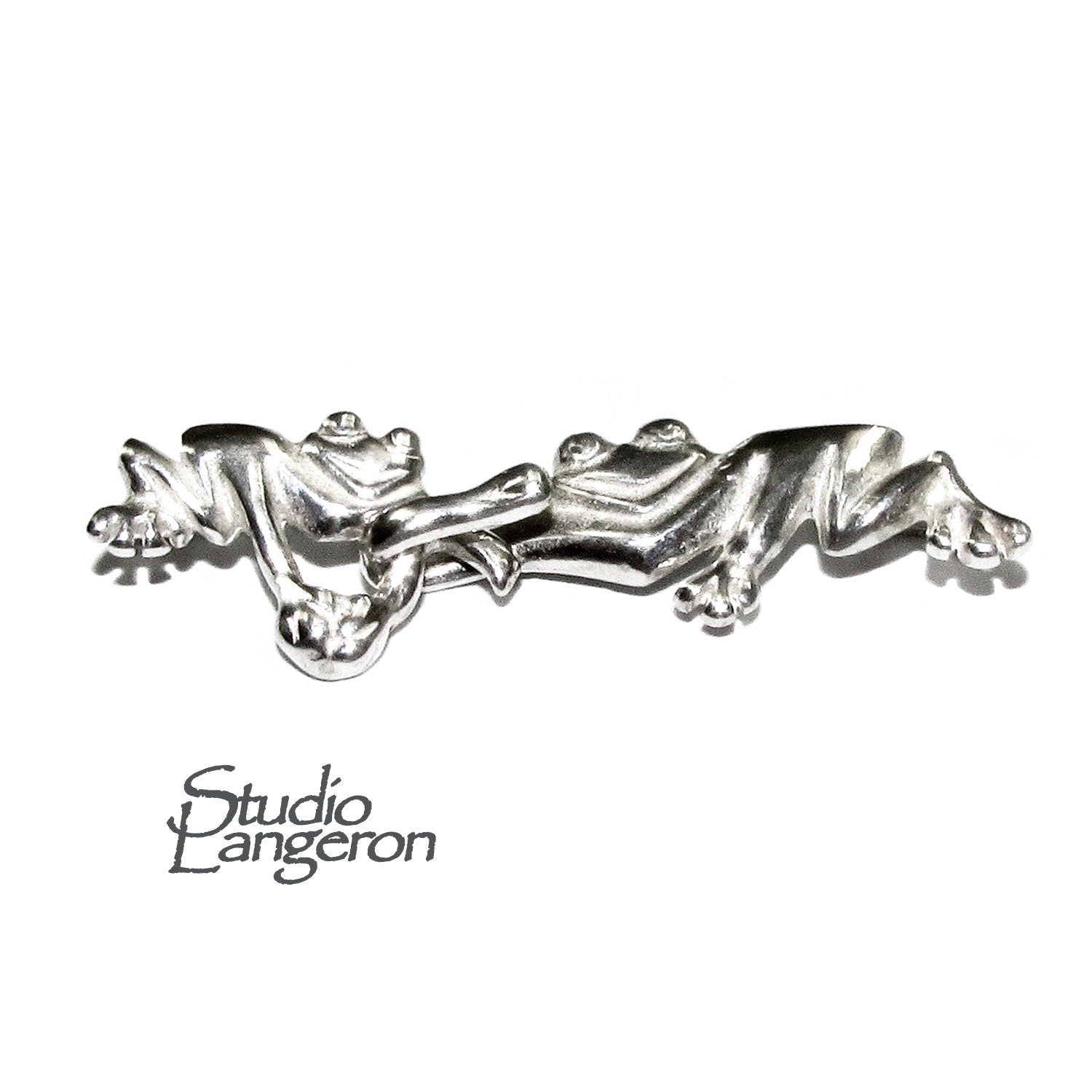 925 Sterling Silver Hook Eye Frog Clasps, Silver clasp, Jewelry making, Hook eye clasp, Sterling silver, Frog clasp - 1 piece