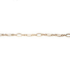 14/20 Yellow Gold Filled 4.0 mm Patterned Oval Long & Short Chains, Gold filled chain, Jewelry making, Oval Patterned Chain - 1 Ft (30 cm)