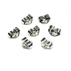 925 Sterling silver Friction Ear Nuts size 5.5 mm, Butterfly Earring Backs, Jewelry making, Earring Findings, Sterling silver backs - 1 pair