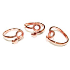 14K Rose gold filled open blank ring with bezel cup 6 mm, base ring, Setting, bezel cup, ring gold filled, Jewelry making - 1 piece