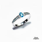 Blue topaz ring 925 sterling silver size 5 1/2, Handmade ring, single copy, sterling silver, Blue topaz ring, silver ring, gemstone