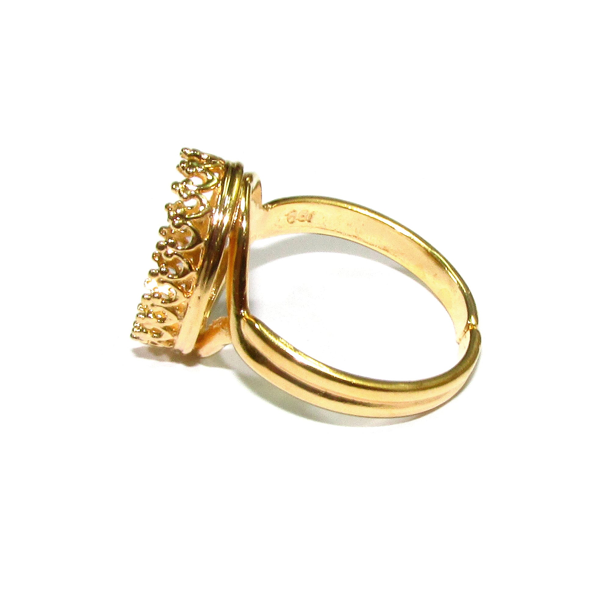 14K Yellow gold filled open base ring with oval bezel cup 10x14 mm, Blank ring, ring gold filled, Jewelry making, 14K gold filled - 1 piece