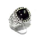 Black onyx ring 925 sterling silver, size 9, Handmade ring, single copy, 925 sterling silver, Black onyx, silver ring, gemstone - 1 piece