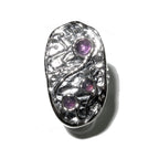 Natural Amethysts ring 925 sterling silver size 6, Handmade ring, single copy, Natural Amethysts, silver ring, Statement ring, Amethyst ring