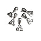 925 Sterling Silver Celtic Triad Glue-On Large Pendant Bail, Silver Bail, Bail finding, Celtic Triad, Glue-On Bail, Jewelry making - 1 piece