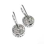 925 sterling silver blank earrings with bezel cup size 10 - 18mm, model 2277, Jewelry making, Setting, base earrings - 1 pair (2 pieсes)