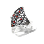 Statement Red topaz ring 925 sterling silver size 8, Handmade ring, single copy, 925 Silver ring, Red topaz, silver ring, gemstone, red ring