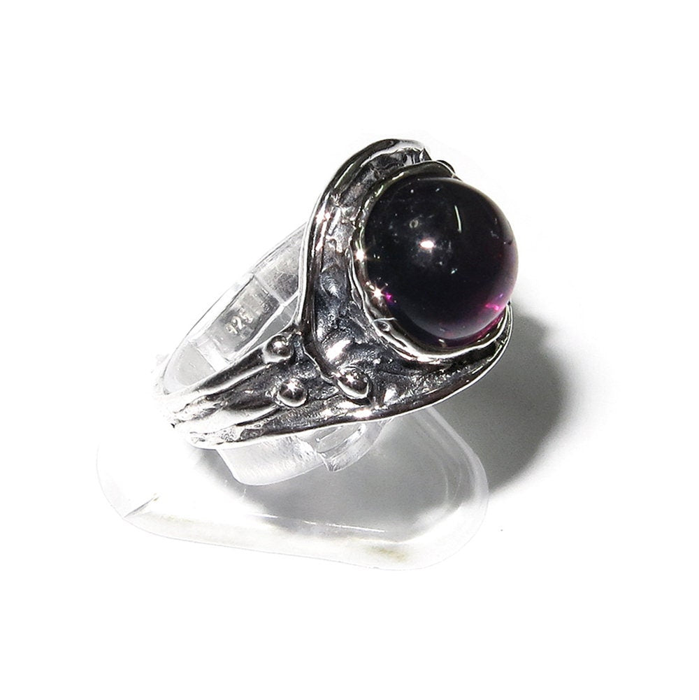 Amethyst ring 925 sterling silver, size 6 1/2, Handmade ring, single copy, 925 sterling silver, Natural amethyst, silver ring, gemstone