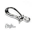 925 Sterling Silver Hook Eye Magnetic Large Clasps, Silver clasp, Magnetic clasp, Hook eye clasp, Sterling silver, Jewelry making - 1 piece