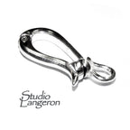 925 Sterling Silver Hook Eye Magnetic Large Clasps, Silver clasp, Magnetic clasp, Hook eye clasp, Sterling silver, Jewelry making - 1 piece