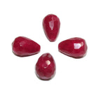 Natural African ruby Teardrop faceted half drilled Beads size 12x8 mm, Natural African ruby Half Drilled Beads, Jewelry making - 1 piece