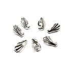925 Sterling silver decorative Leaf Pendant Bails, sterling silver Bail, Jewelry making, Bail finding, bail for pendant, silver - 1 piece