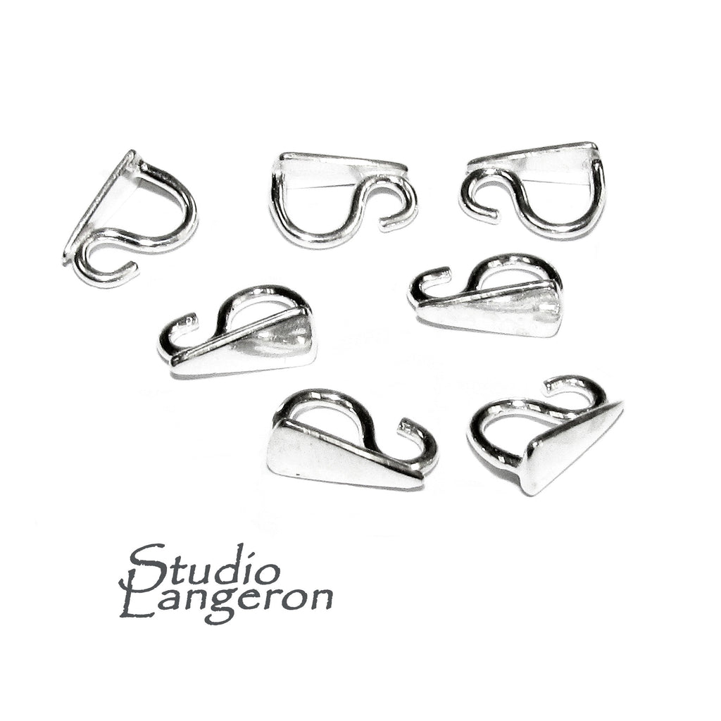 925 Sterling silver decorative Pendant Bails, sterling silver Bail, Jewelry making, Bail finding, bail for pendant, silver - 1 piece