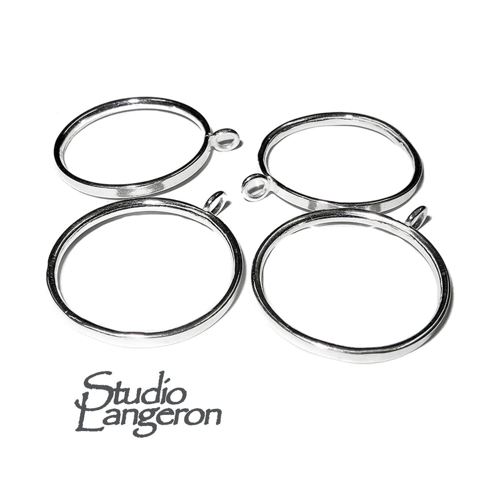 925 sterling silver blank ring with loop size 5, 6, 7, 8, silver ring, basis ring, 925 sterling silver, ring with loop, 925 silver - 1 piece