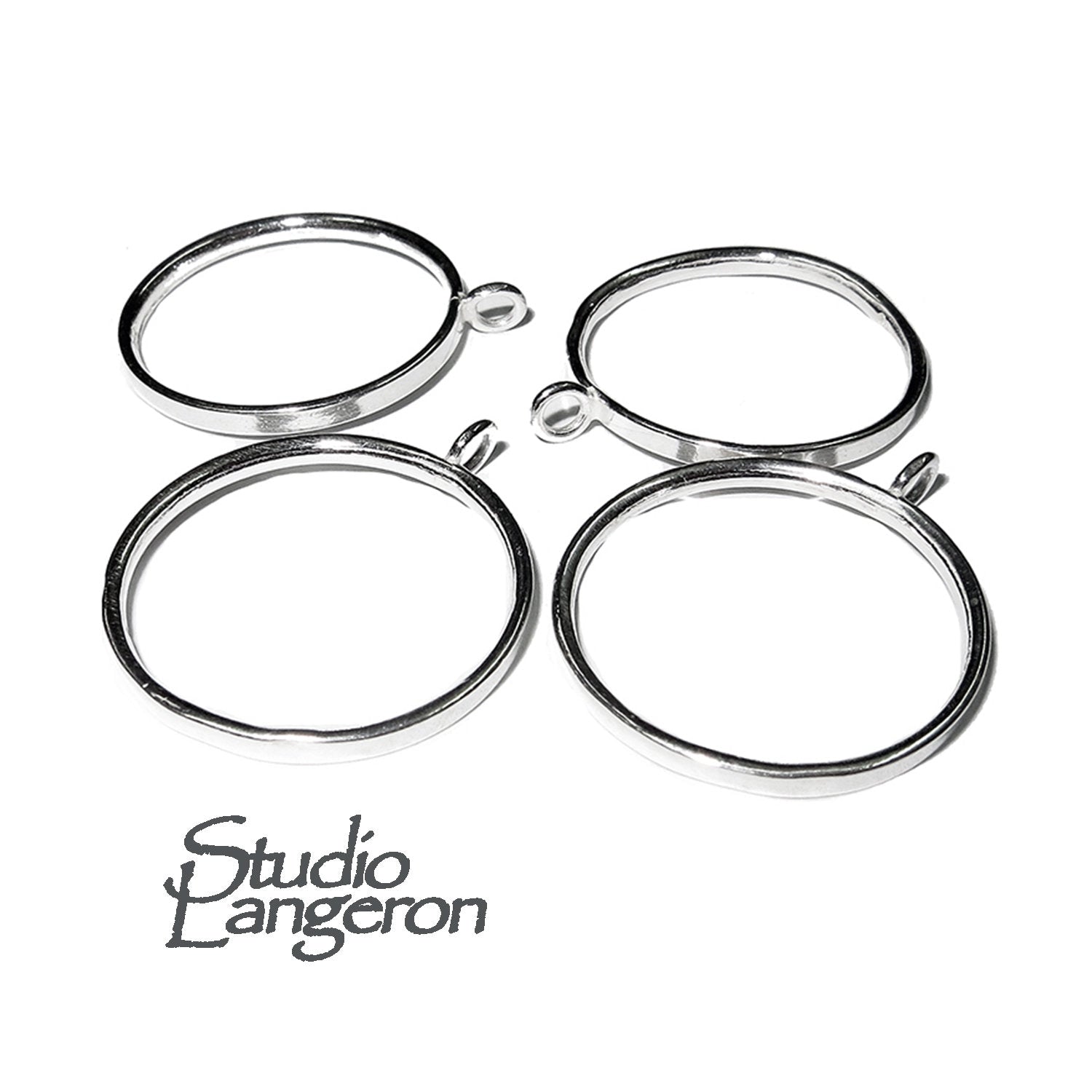 925 sterling silver blank ring with loop size 5, 6, 7, 8, silver ring, basis ring, 925 sterling silver, ring with loop, 925 silver - 1 piece