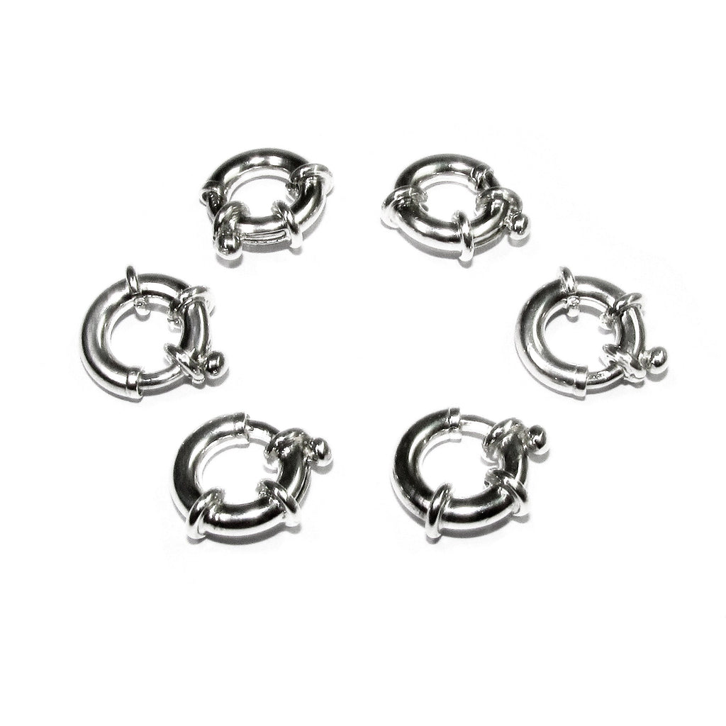 925 Sterling Silver Spring ring Clasps sizes 11 mm, Spring ring clasp, Jewelry making, Sterling silver, 925 Silver clasp, Clasp - 1 piece
