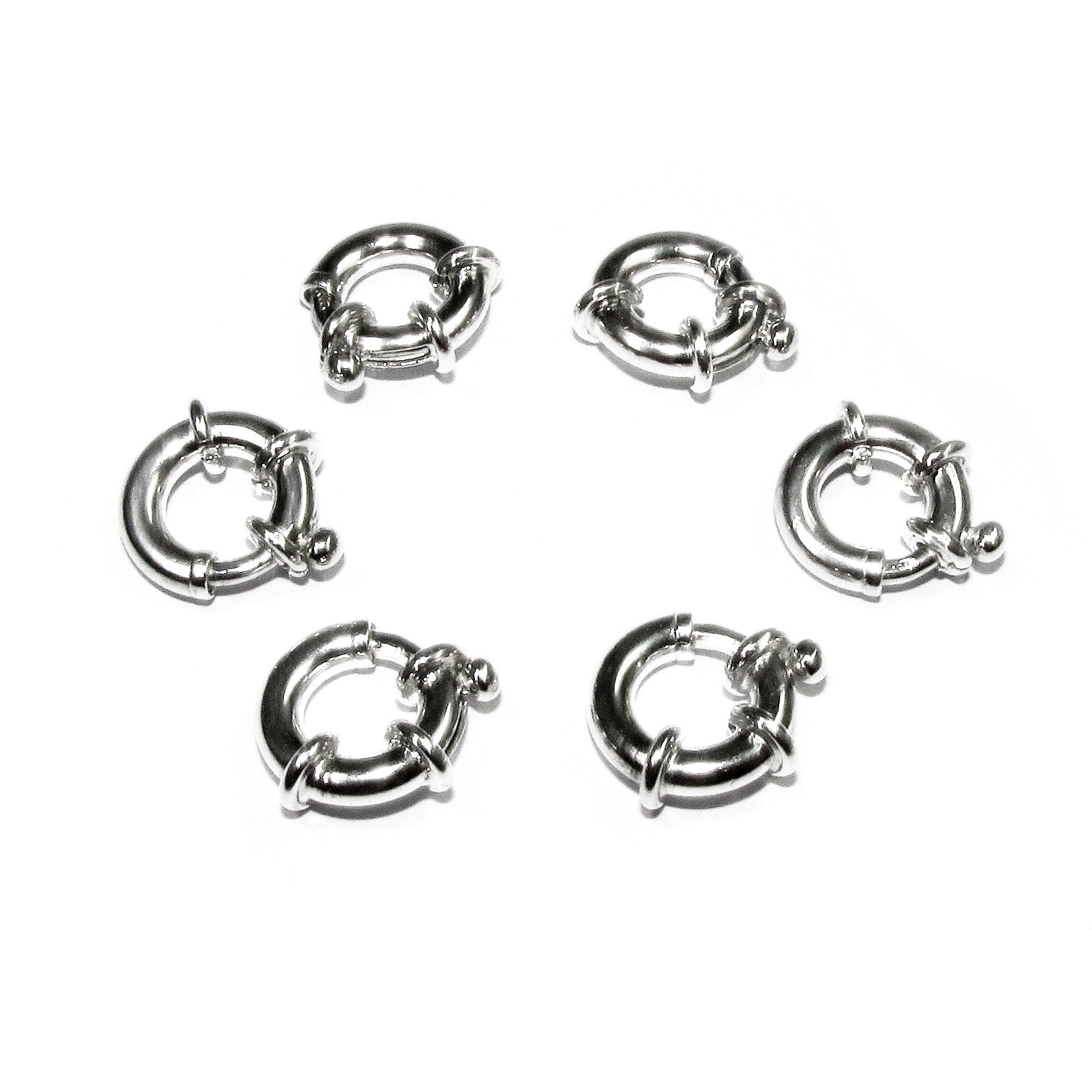 925 Sterling Silver Spring ring Clasps sizes 11 mm, Spring ring clasp, Jewelry making, Sterling silver, 925 Silver clasp, Clasp - 1 piece