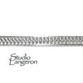 935 Argentium Silver Bezel wire, Gallery wire, Gallery ribbon, Gallery pattern, Argentium silver, Jewelry making, Setting - 4 inch (10 cm)