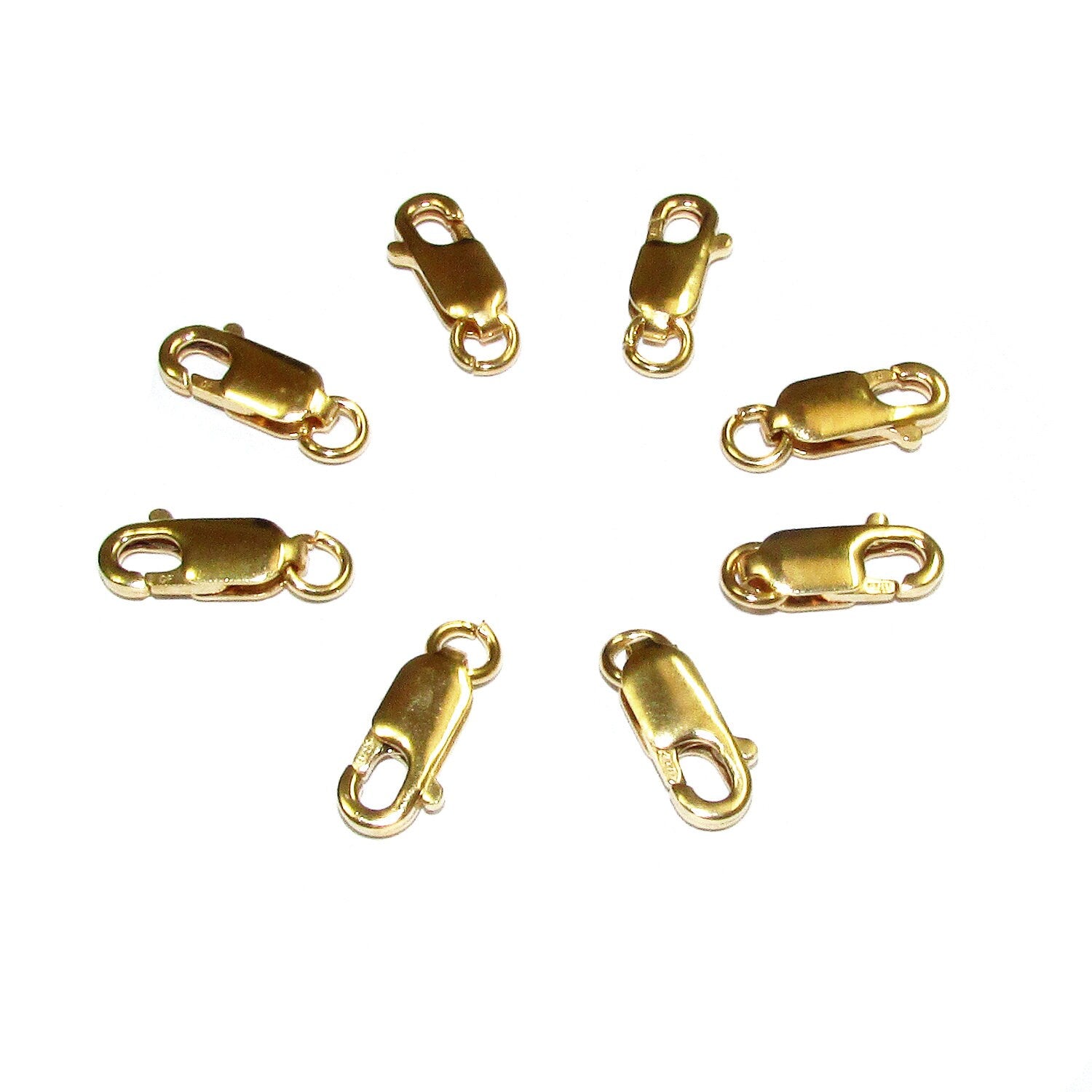 12 mm 14K Yellow Gold Filled Oval Lobster Clasp with open ring, Clasp, Gold Filled Clasps, Jewelry making, Lobster clasps - 1 piece