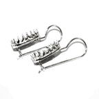 10x14 mm size 925 sterling silver blank earrings with bezel cup, Jewelry making, Setting, bezel cup, Base earrings - 1 pair (2 pieces)