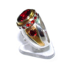 Statement Garnet ring 925 sterling silver size 7, Handmade ring, single copy, sterling silver, Garnet ring,  silver ring, red gemstone