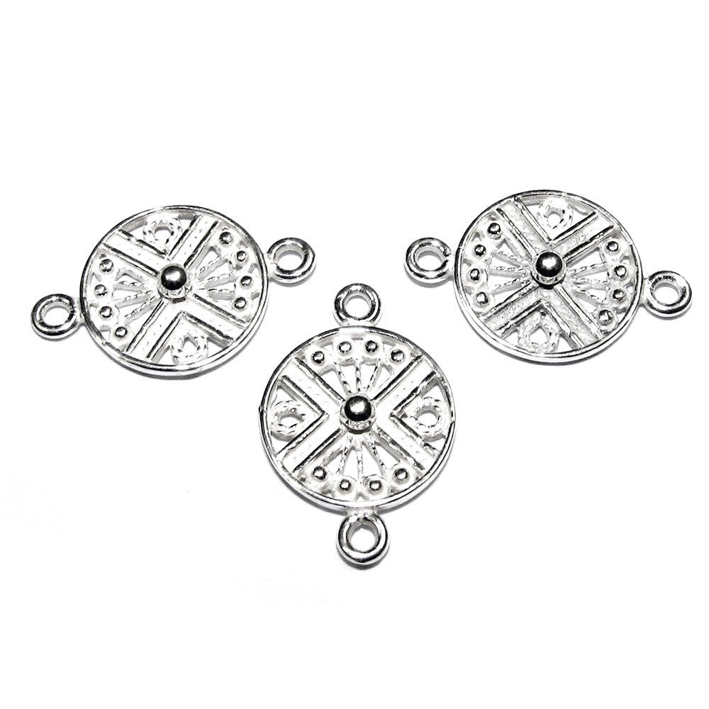 925 Sterling silver connector 1.2x1.2 cm, silver connector 8198, Link connector, Connector, Connector findings, Jewelry making - 1 piece