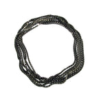 1.0 mm Sterling Silver Black Rhodium Plated chain, beading chain,  Black chain, Jewelry making, Beading silver chain - 1 Ft (30 cm)