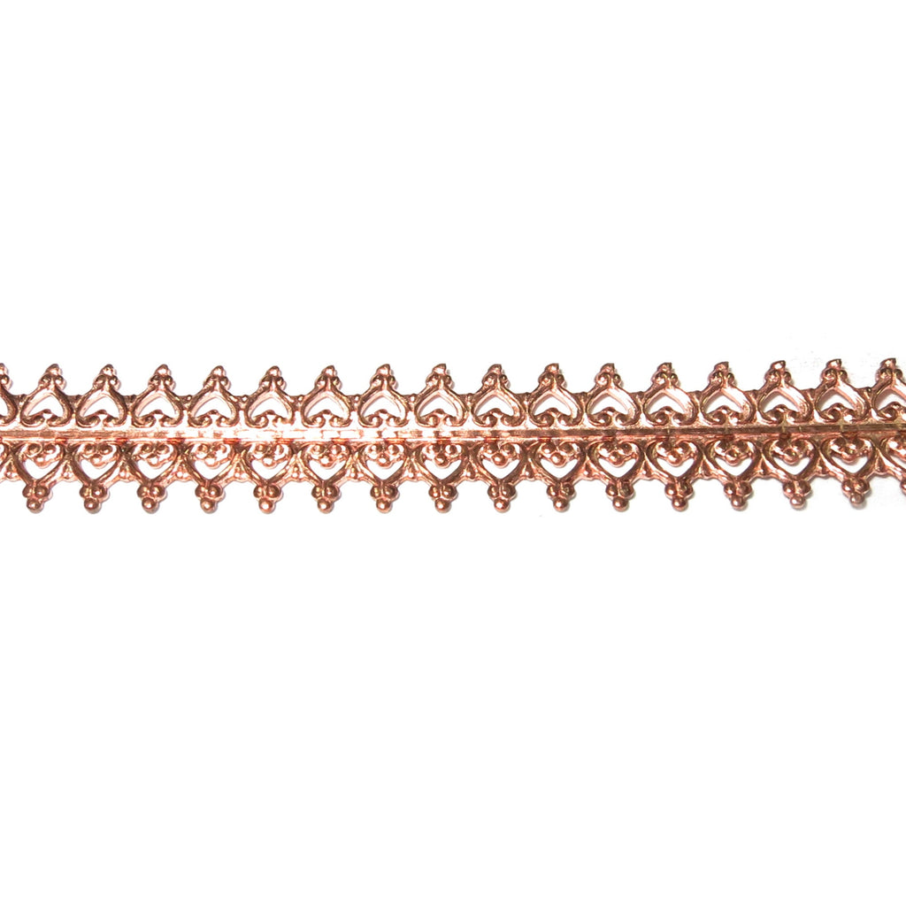 Natural Copper Bezel wire, Gallery wire, Gallery ribbon, Gallery pattern, Natural Copper, Jewelry making, Copper wire - 4 inch (10 cm)