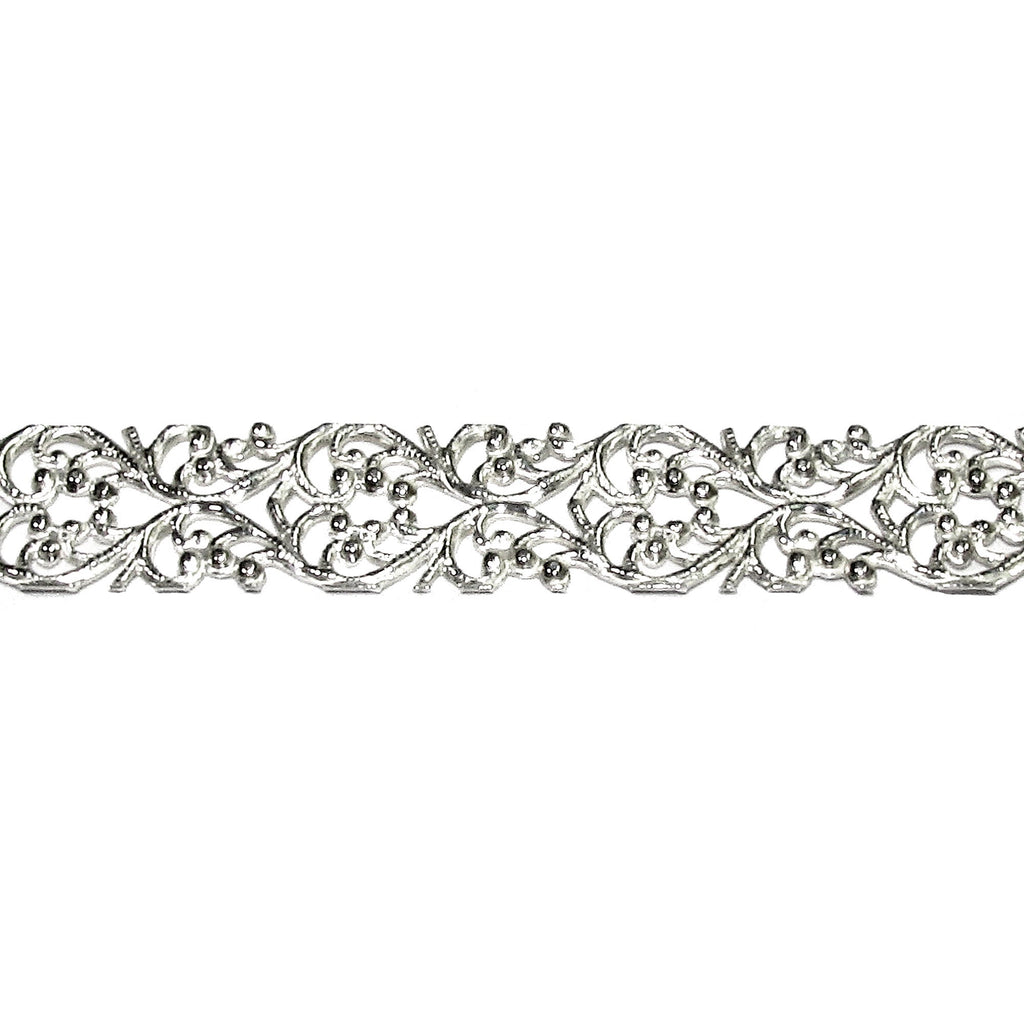 935 Argentium Silver Bezel wire, Gallery wire, Gallery ribbon, Gallery pattern, Argentium silver, Jewelry making, Silver - 4 inch (10 cm)