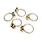 14K Yellow gold filled blank ring with flower bezel cup 10 mm size 4 - 11, Base ring, Jewelry making, bezel cup, Setting - 1 piece