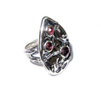 Garnet ring 925 sterling silver size 5, Handmade ring, single copy, 925 sterling silver, Garnet, Statement ring, Garnet gemstone