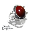 Statement Natural opal ring 925 sterling silver size 8 1/2, Handmade ring, single copy, sterling silver, Brown opal, silver ring, gemstone