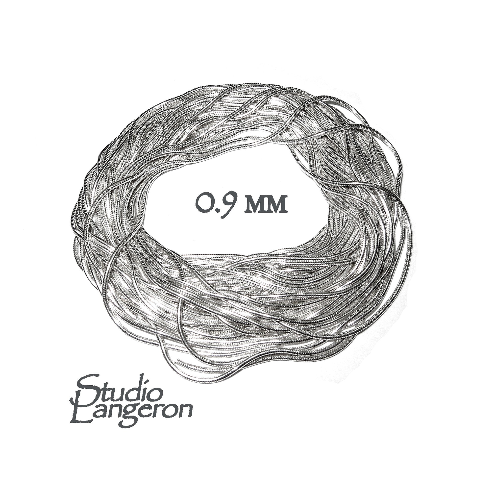 925 Sterling Silver snake beading chain thickness 0.9 mm, beading snake chains, Jewelry making, silver chains, beading chains - 1 Ft (30 cm)