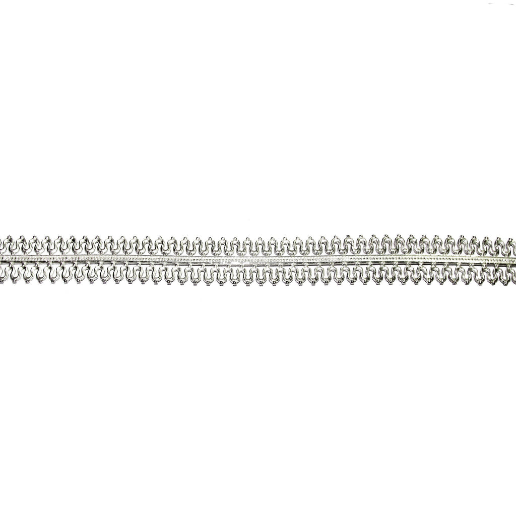 935 Argentium Silver Bezel wire, Gallery wire, Gallery ribbon, Gallery pattern, Jewelry making, Setting, Silver wire - 4 inch (10 cm)