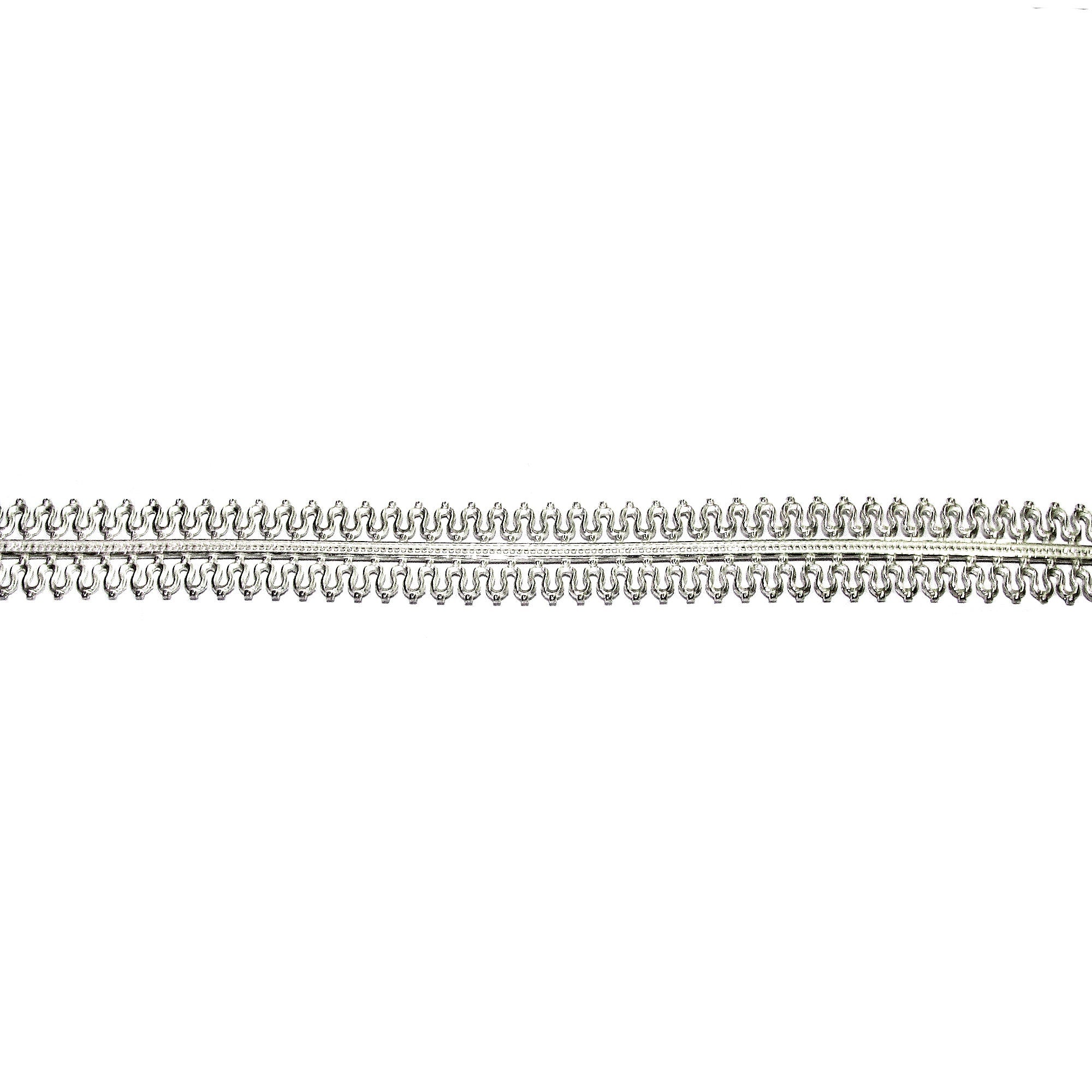 935 Argentium Silver Bezel wire, Gallery wire, Gallery ribbon, Gallery pattern, Jewelry making, Setting, Silver wire - 4 inch (10 cm)