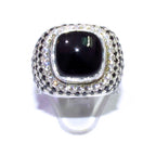 Black onyx man ring 925 sterling silver size 9 1/2, Handmade ring, single copy, sterling silver, natural onyx, man ring, black gemstone
