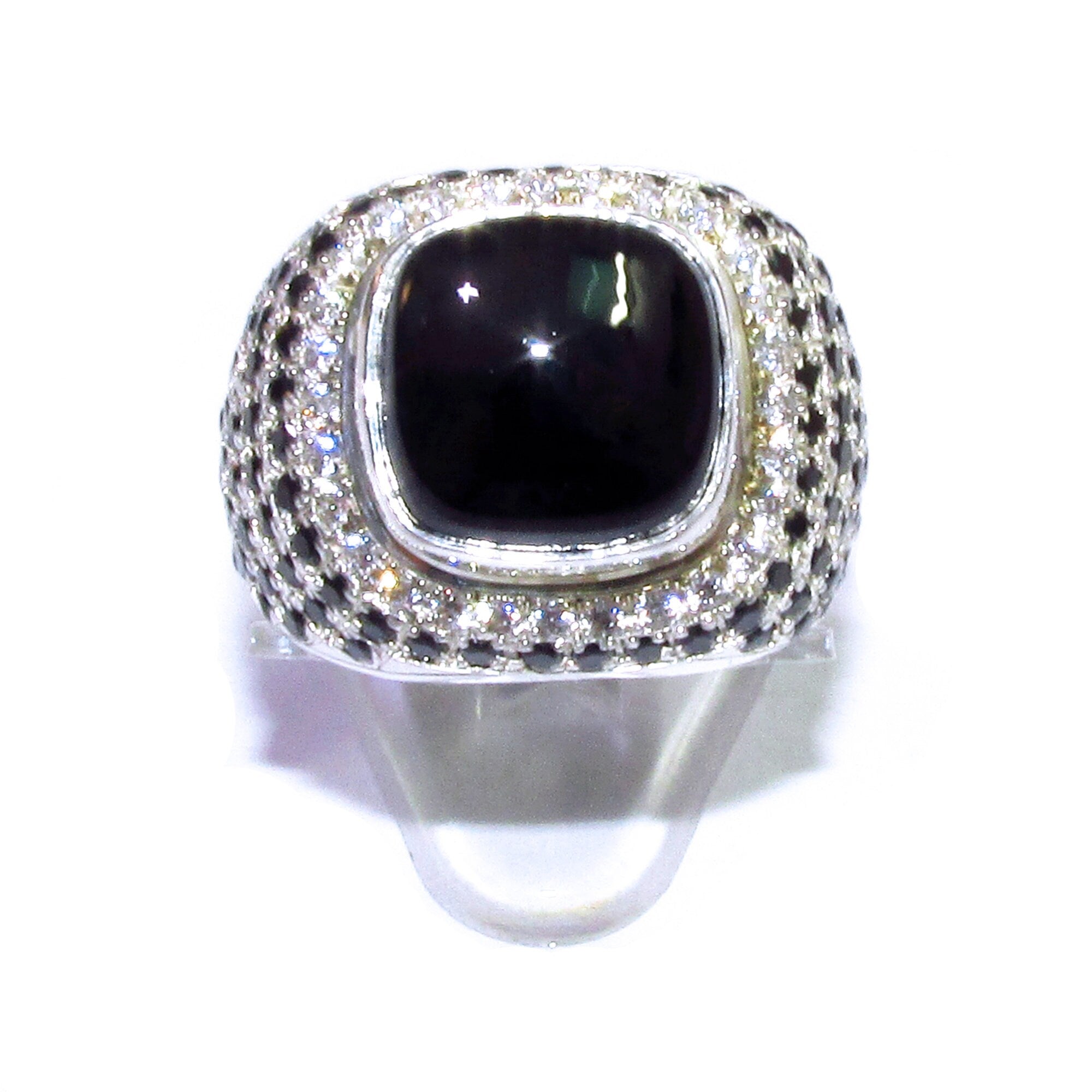 Black onyx man ring 925 sterling silver size 9 1/2, Handmade ring, single copy, sterling silver, natural onyx, man ring, black gemstone
