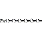3.3 mm 925 Sterling Silver rolo cable chain, silver rolo chain, shiny chain, Jewelry making, sterling silver chain - 1 Ft (30 cm)