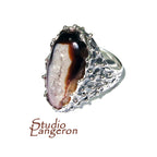 Druse agate statement ring 925 sterling silver size 8, handmade ring, single copy, sterling silver, Druse agate, Agate ring