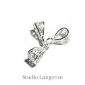 925 Sterling silver delicate filigree Pendant Bails with hook, Bail with hook, sterling silver Bail, Bail finding, Jewelry making - 1 piece