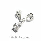 925 Sterling silver delicate filigree Pendant Bails with hook, Bail with hook, sterling silver Bail, Bail finding, Jewelry making - 1 piece