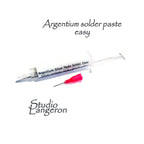 Argentium Silver Paste Solder, Easy, 9 gram, Melting Point 671, solder silver syringe, Easy argentium solder, Jewelry making - 1 piece