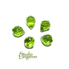 Natural Olivine Teardrop faceted Beads size 10x7 mm, Olivine Gemstone, Jewelry making, Natural Gemstone Teardrop beads - 1 piece