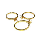 14K Yellow gold filled open blank ring with 4-prong setting 4.0 mm, Base ring, ring gold filled, Jewelry making, Setting, Mounting - 1 piece